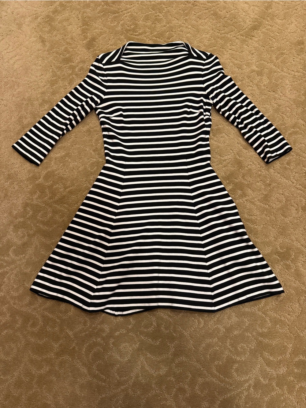 XS or S Kate Spade Broome Street Black & White Striped Dress